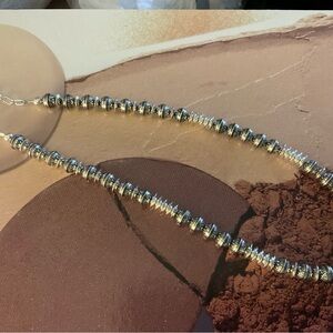 Native American Style Sterling Silver Pearl Necklace